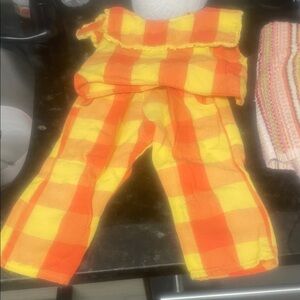 Orange and Yellow Checkered Outfit